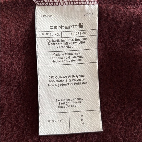 ❌SOLD❌ EUC Carhartt Workwear Men's Medium Weight Graphic Sweatshirt Hoodie MED - Picture 5 of 8